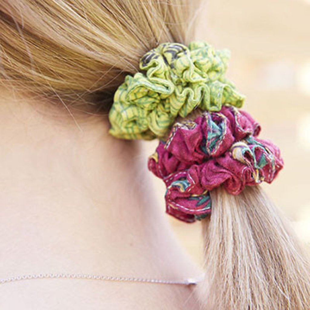 World Finds Sari Chic Mini Scrunchies