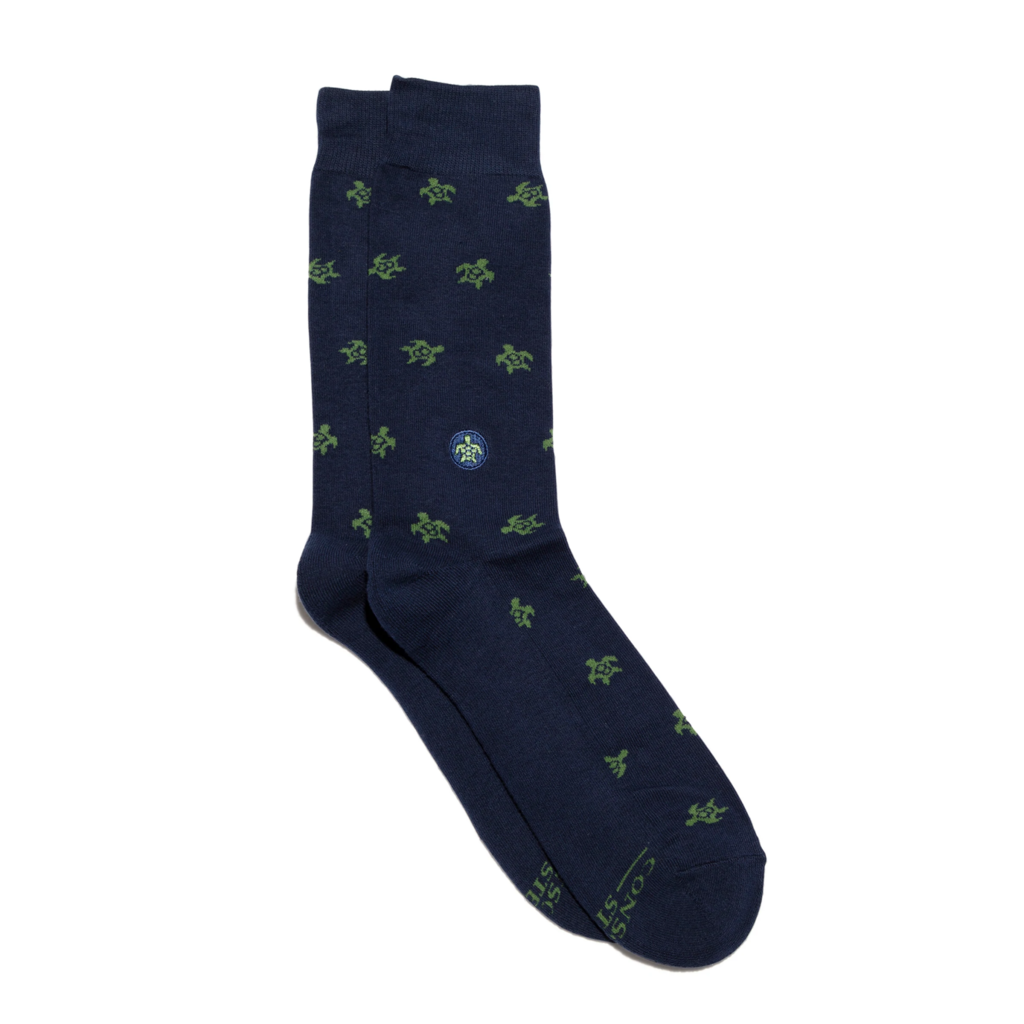 Conscious Step Socks that Protect Turtles Navy Small