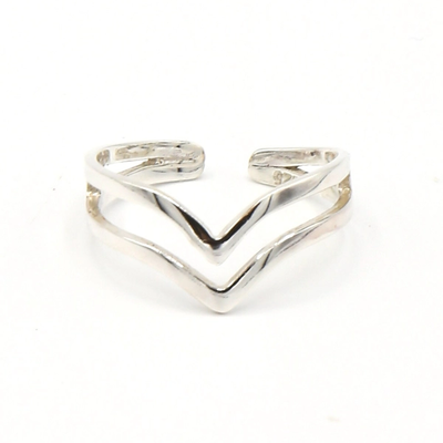 Fair Anita Double V Sterling Silver Ring