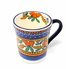 Global Crafts Flared Orange Flower Mug
