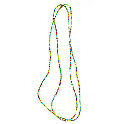 Global Crafts Long Maasai Multicolor Necklace