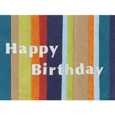 Good Paper Striped Birthday Card