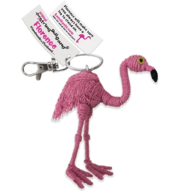 Kamibashi Finley Flamingo String Doll Keychain