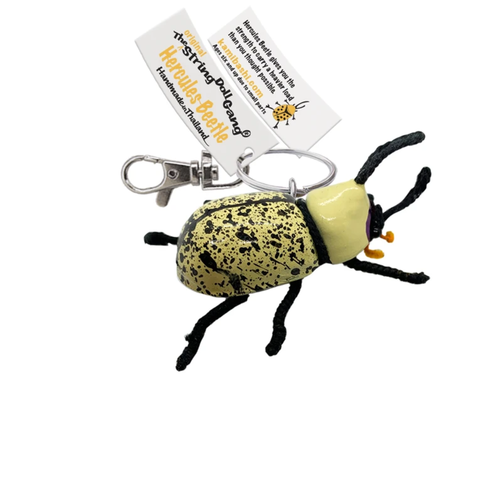 Kamibashi Hercules Beetle String Doll Keychain