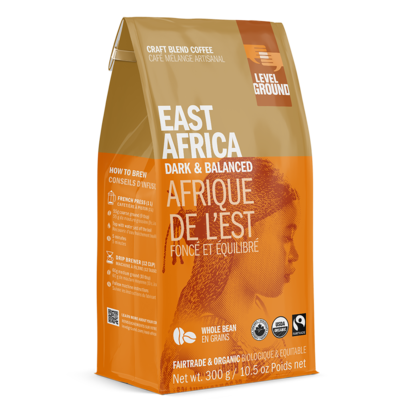 Level Ground Trading East Africa Whole Bean Coffee 10.5 Oz