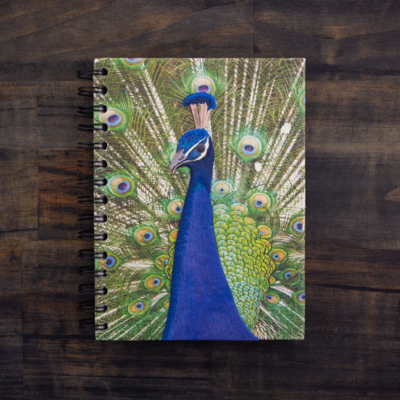 Mr Ellie Pooh Large Embellished Peacock Journal