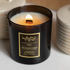 Prosperity Candle Burmese 8oz Candle: Joy Lime Blossom