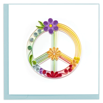 Quilling Card Peace Sign Quilled Card