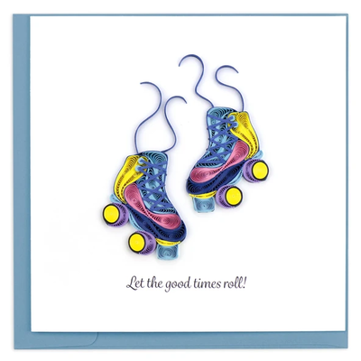 Quilling Card Roller Skates Quilled Card