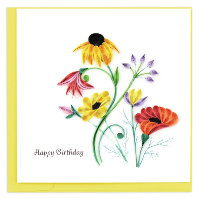 Quilling Card Wildflower Birthday Quilled Card