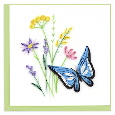 Quilling Card Wildflower & Butterfly Quilled Card