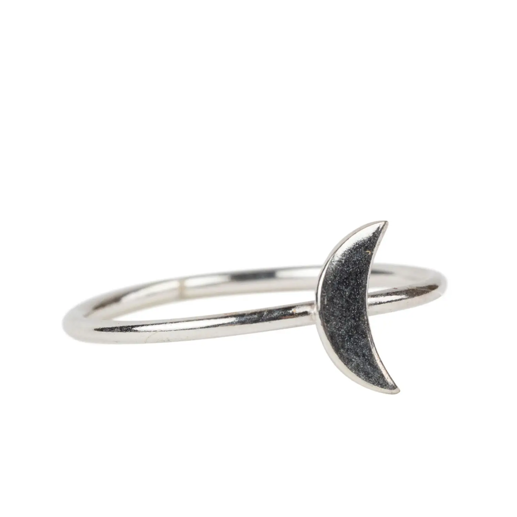 Ten Thousand Villages Silver Crescent Moon Ring