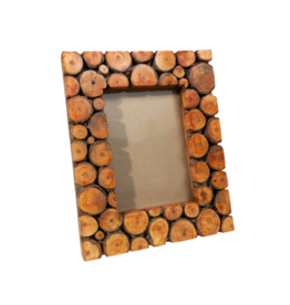 Ten Thousand Villages Wood Slice 5x7 Picture Frame