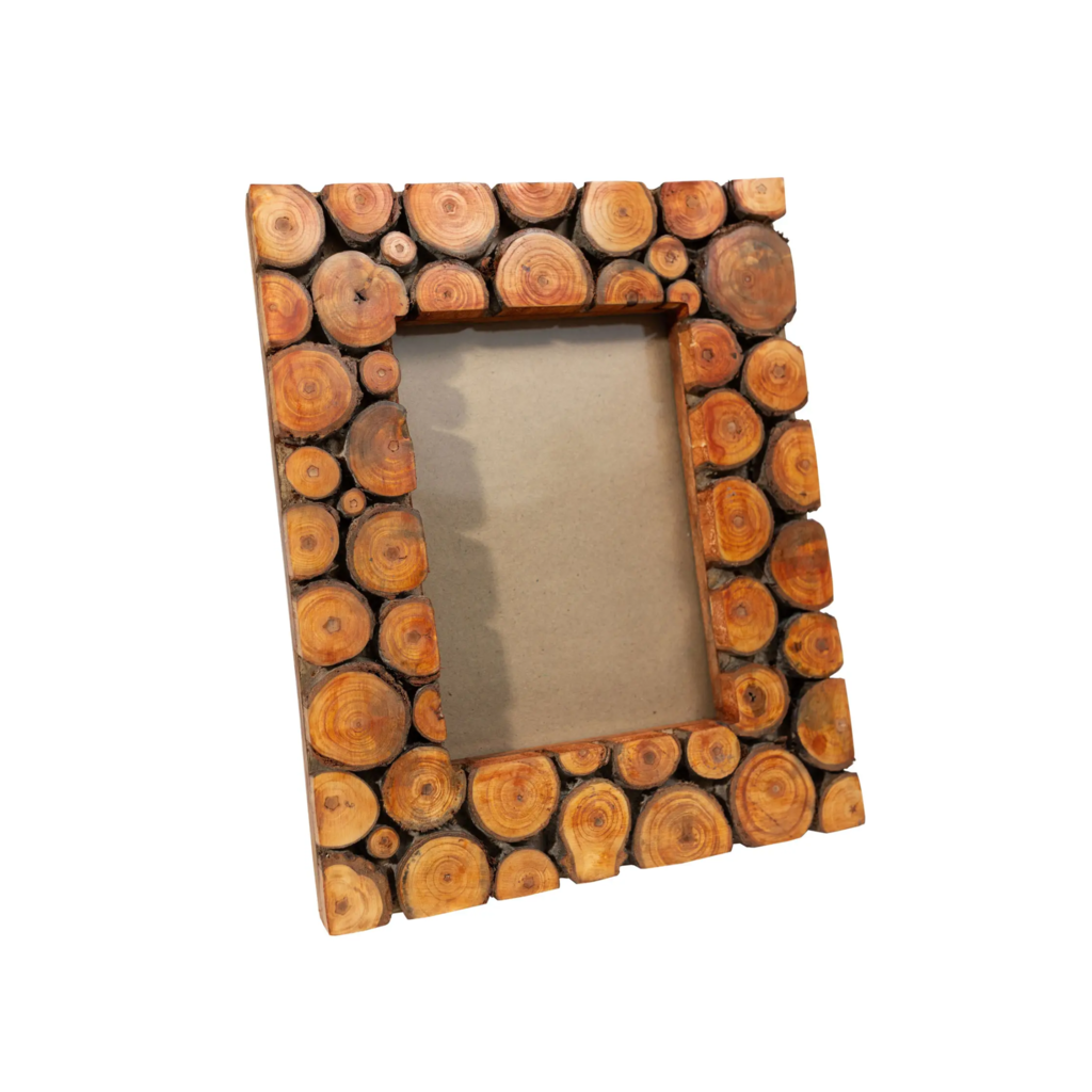 Ten Thousand Villages Wood Slice 5x7 Picture Frame