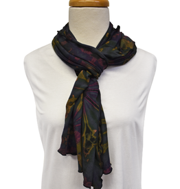 Unique Batik Lolly Tie Dye Scarf: Grey