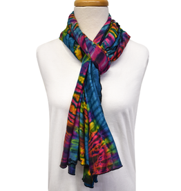 Unique Batik Lolly Tie Dye Scarf: Teal