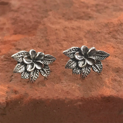 Women's Peace Collection Petite Flower Sterling Stud Earrings