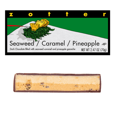 Zotter Chocolate Seaweed Caramel Pineapple Hand-Scooped Chocolate
